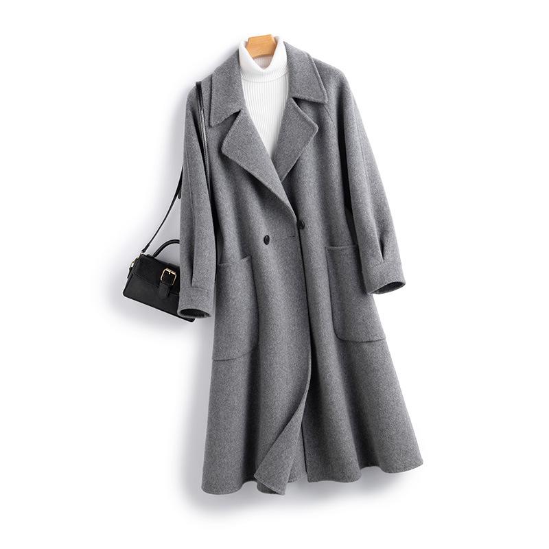 

Красное шерстяное пальто Ankola очень длинного приталенного кроя - Женский стиль Хепберн XL (67-75 kg)