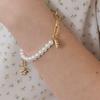 ourhope Daisy Pearl Chain Bracelet - Gold