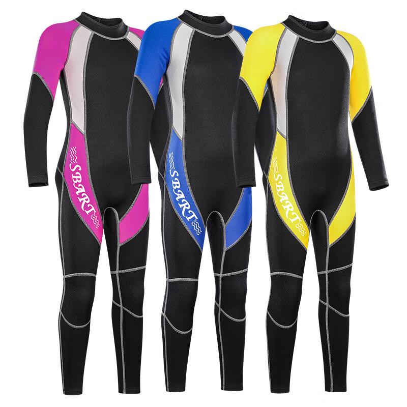 SBART 2MM Kids  Long Sleeve Sun Protection Wetsuit S