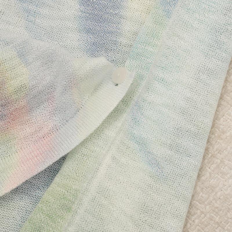 Women's Summer Lightweight Tie-Dye Knit Top