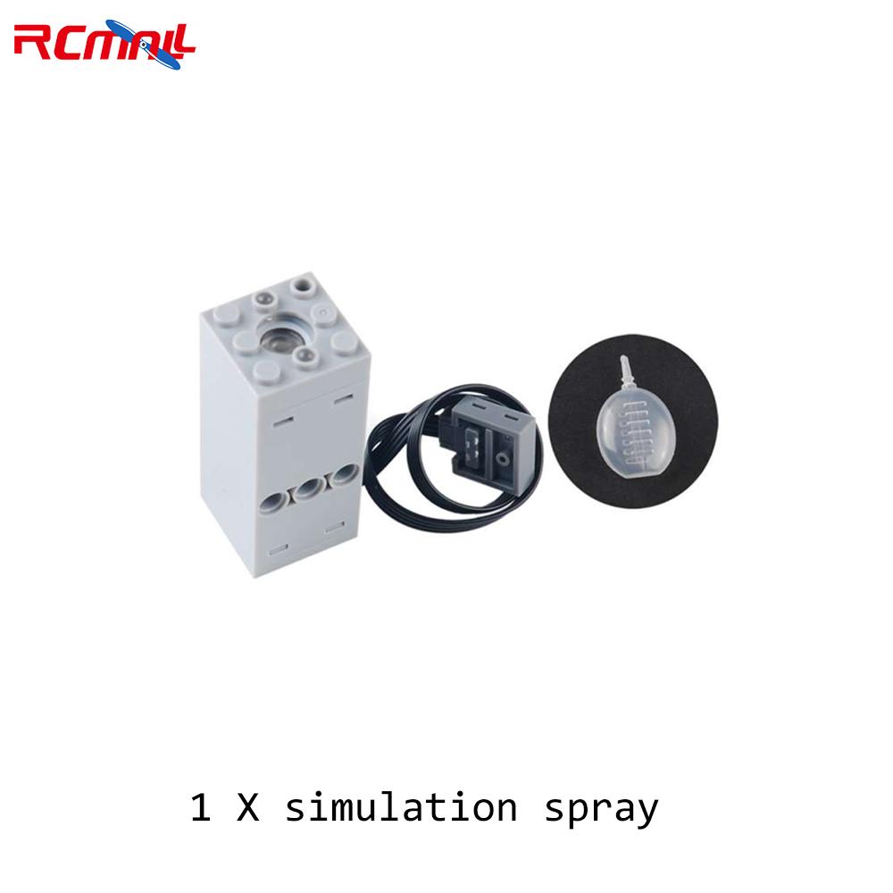 Klocki MOC Symulacja Rozpylacz Nebulizator Części Wydechowe Tor Kolejowy Silnik Odbiornik Kontrolera IR Seria Mould King Silnik
