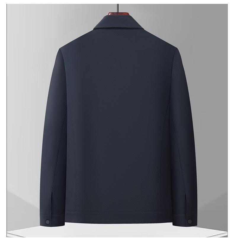 Men's Casual Lapel Jacket for Spring & Autumn - Middle-Aged & Elderly
