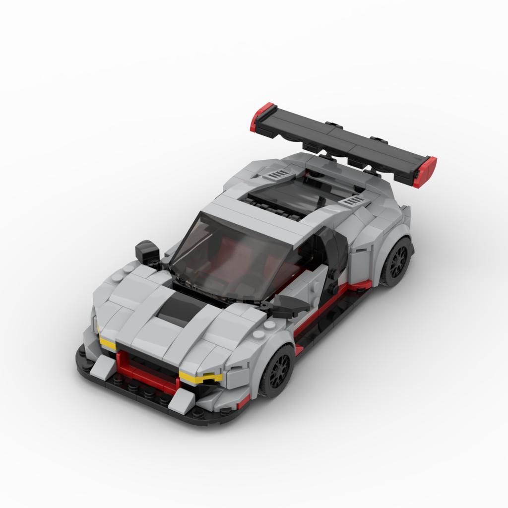 MOC-69755 R8 GT racing sports car Vehicle Racer Building Blocks Brick Creative Garage Toys for Boys