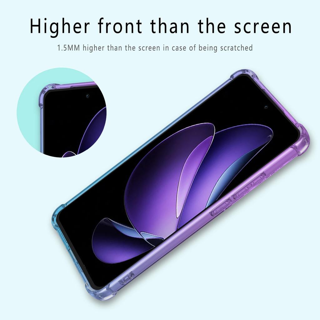Gradient Airbag TPU Case for OPPO Reno 14 Pro 14F 13F 13FS 5G Reno14 Reno13 F FS Protective Shockproof Cover Fundas Coque Capa