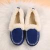 Aphixta Soft Furry Loafers Flat With Women Shoes Slip On Sewing Casual Round Toe Flats Woman Classic Shoe Autumn Winter Loafers