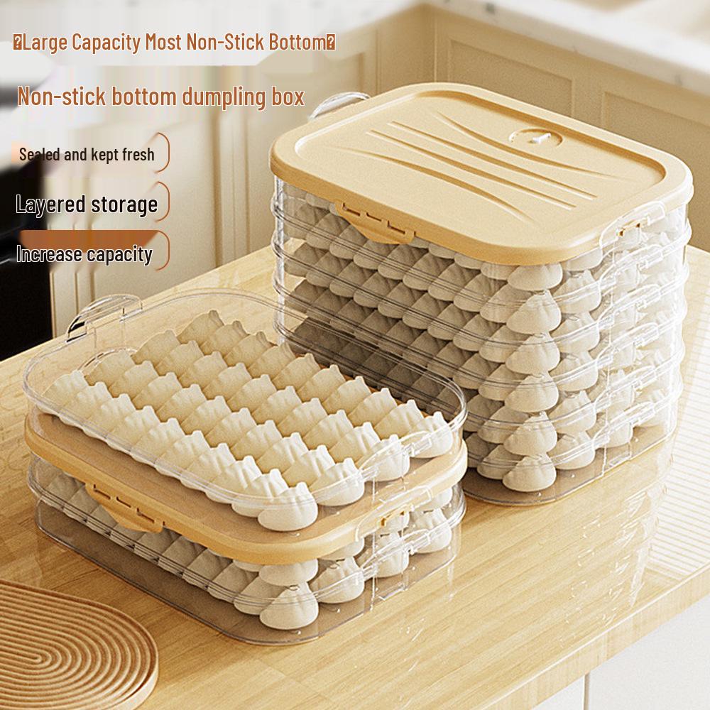 

2025 Коробка для хранения пельменей: Влагонепроницаемый, Большой вместимости, С антипригарным покрытием, Контейнер для хранения продуктов на кухне One layer, one lid (White)