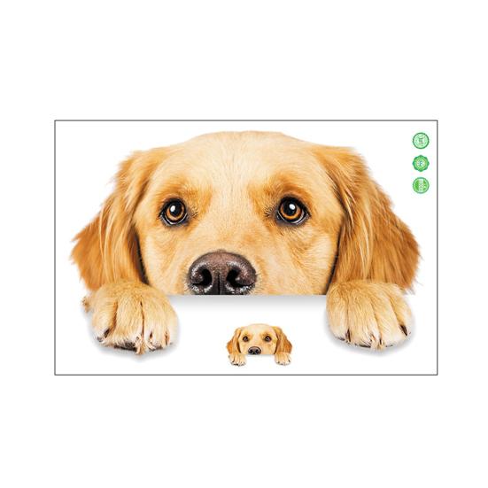 

Наклейка для ванной комнаты с мультяшной собакой, очаровательная водонепроницаемая, легко наносится и снимается, милая декоративная самоклеящаяся наклейка Dog