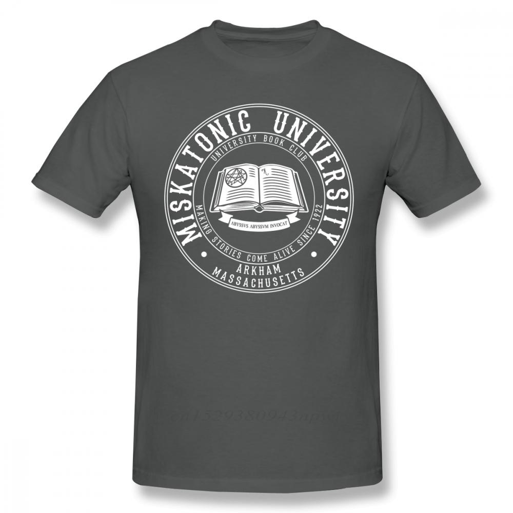 Arkham Horror T Shirt Miskatonic University Book Club TShirt Unisex Short Sleeve 100 Cotton Tee Shirt Oversized Streetwear Tshirt