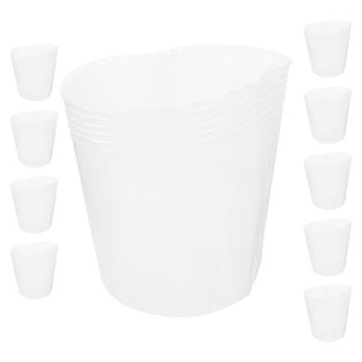 10Pcs Plastic Planter Liner Insert Transparent Flowerpot Basket Liner for Gardening Pot Organizer Plant Container Accessory