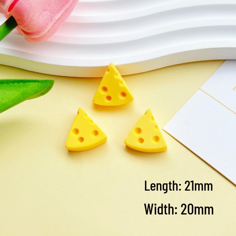 Käse-Serie Harzschmuck & Accessoire-Set: Enthält Handyhülle, Crocs-Magnet, Haarspangen-Materialien.
