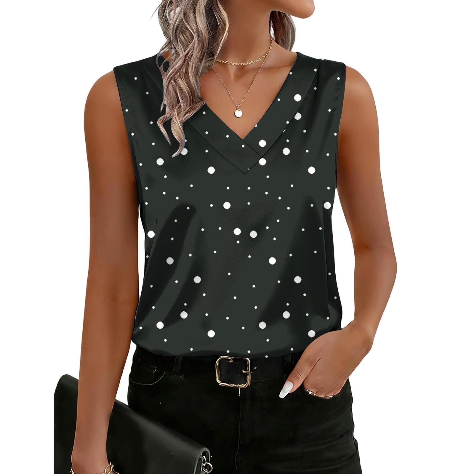 Женская модная блузка в горошек XXL