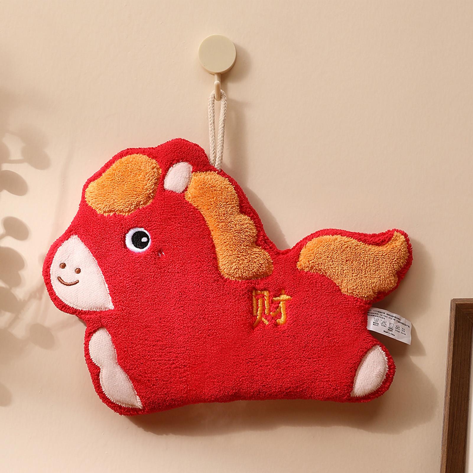 

Hand Towel Absorbent Hanging Towel For Wiping Hands Year of horse 2026 Hand Towel Festival Decor for Bathroom Wipe Towel China Mainland