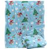 Sesame Street Silky Footprint Holiday Supersoft Blanket