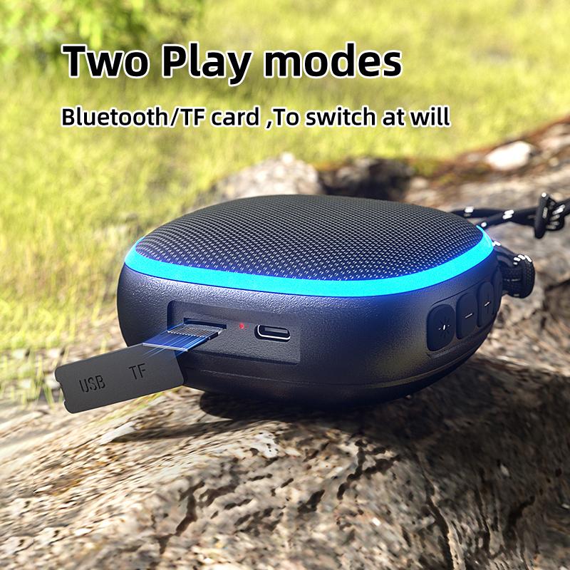 EBS-309 Mini Portable Bluetooth 5.3 Speaker With RGB Light  Outdoor Waterproof Music Box Magnetic to Steel