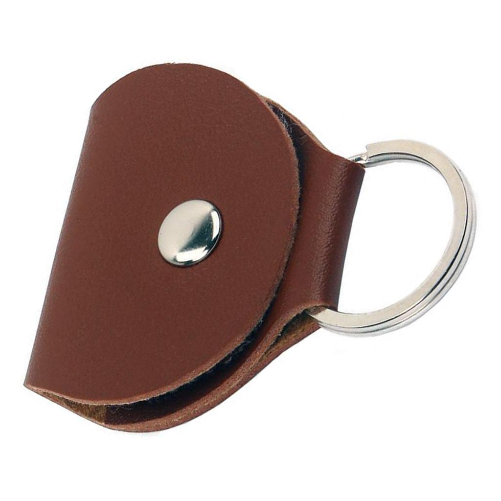 Guitar Pick Holder Case PU Simple Portable Multifunctional Guitar Pick Bag Keychain Gifts