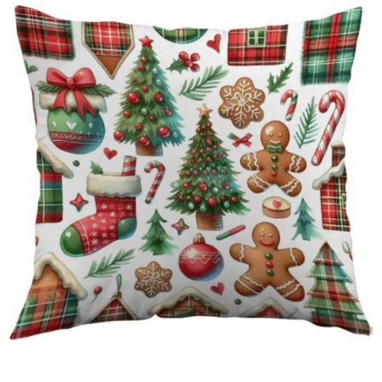 

Новые Рождественские Наволочки Гостиная Принтованные Декоративные Наволочки Дом Рождественские Наволочки 45*45cm