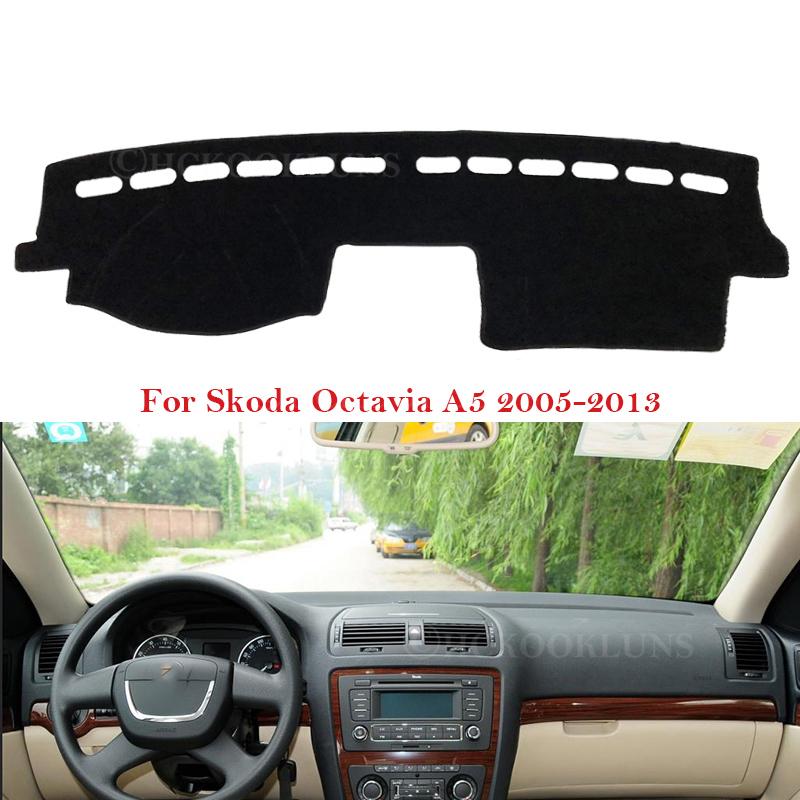 Couverture de tableau de bord, coussinet de protection pour Skoda Octavia 2 A5 MK2 1Z 2005 ~ 2013, accessoires de voiture, pare-soleil de tableau de bord, tapis Anti-UV 2012