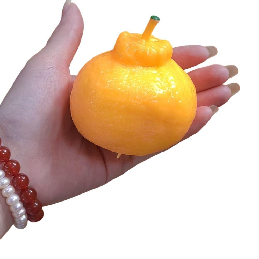 Knackendes Orangen-Quetschspielzeug Formbares TPR Fidget Toy Neuheit Realistische Früchte Kneten Büro Schreibtischspielzeug
