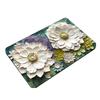 3D Floral Floor Mat Absorbent Diatomaceous Mud Rug Non-Slip Bathroom Entrance Carpet Quick Drying Mat for Living Room Kitchen