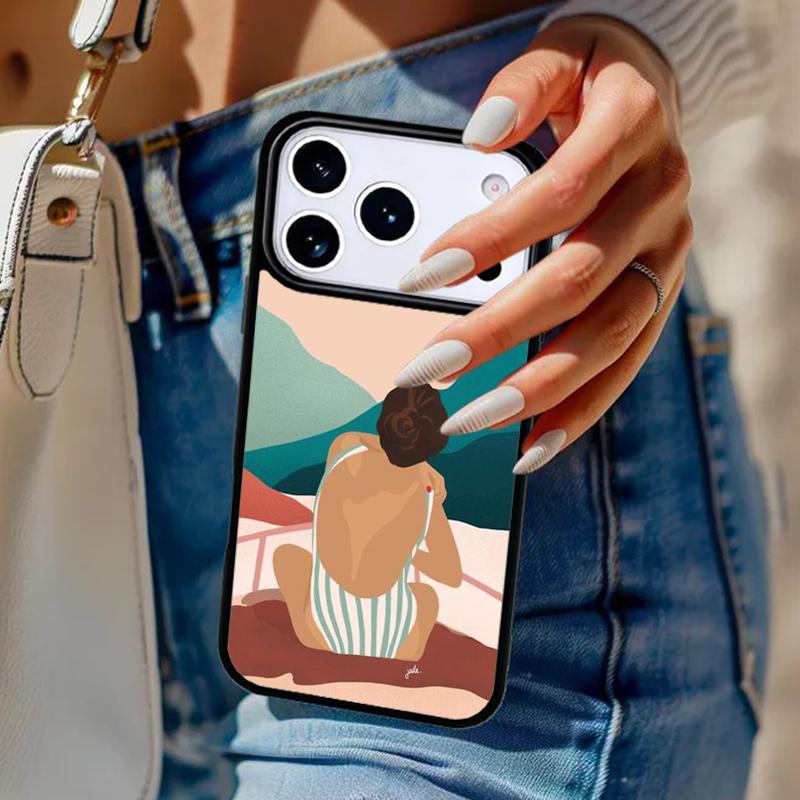 Beach Surf Board Ocean Waves Phone Case For iPhone 17 Air 14 15 13 12 Max Cover For Apple 14 15 16 16e 11 Pro Max Plus Coque