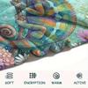 1PC Chameleons and Plants  Print FlAannel Blanket, High quality Comfortable for All Seasons, Home Decor, Warmth and Comfort