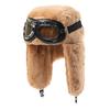Autumn and winter new retro goggles Lei Feng hat full hair imitation rabbit hair fleece ear protector hat ski hat
