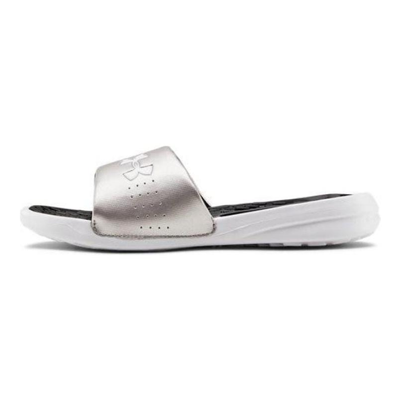 Under Armour Playmaker Fixed Strap Sandals Silver/Gray Women's 3000063-002