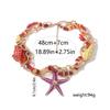 European and American fashion color ocean style retro hip-hop alloy dripping oil conch starfish personality trend women's necklace