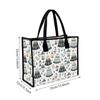 Cute Ghost Pattern Canvas Tote Bag for Daily Shopping Portable Durable Women Casual Handbag