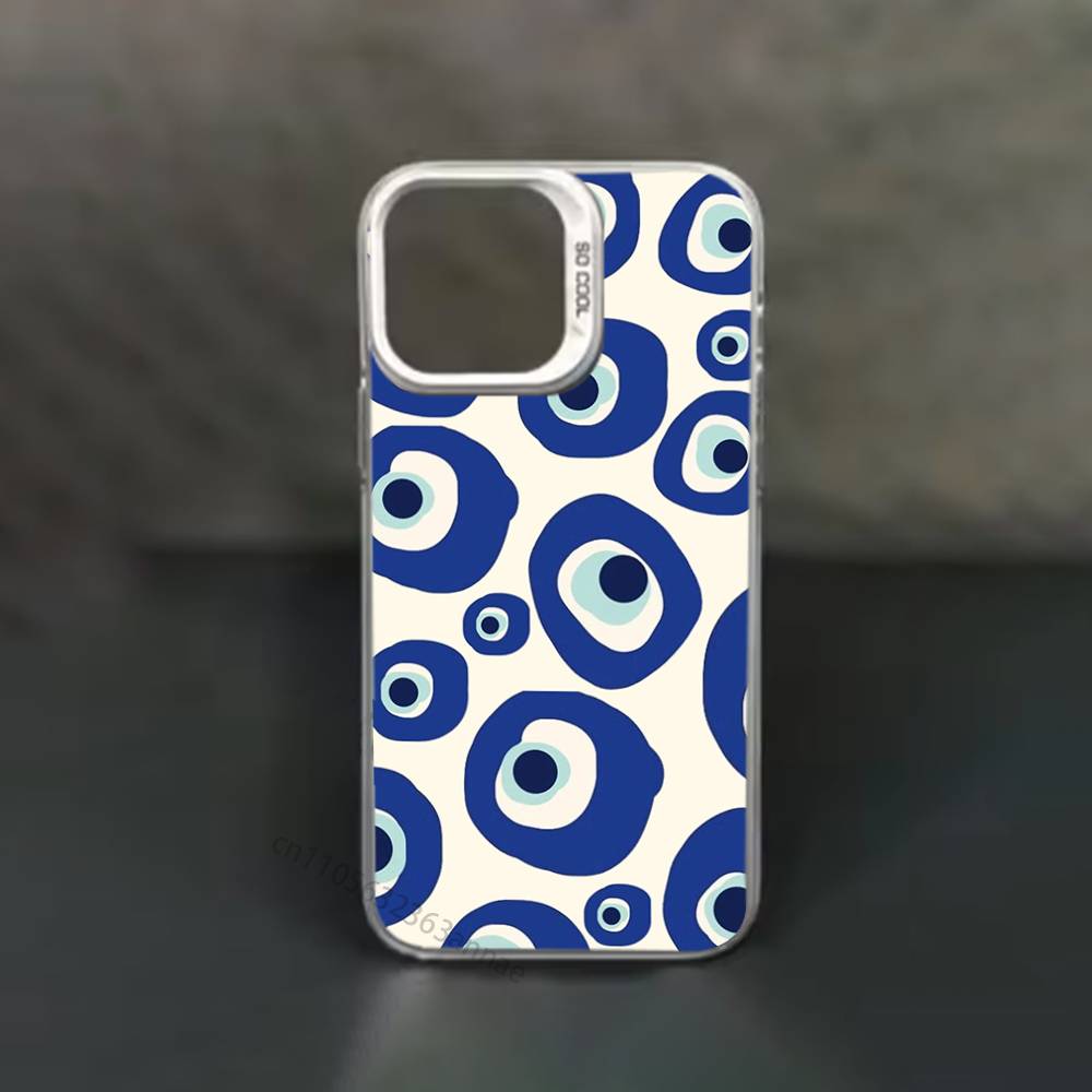 Lucky Eye Blue Evil Eye Print phone Case for iPhone 17 11 12 Pro Max Plus Mini Air SE 16e 14 15 16 13 Soft Shell