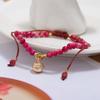 Retro sweet bracelet women's small fresh and versatile fashion temperament pink amethyst hand rope jewelry