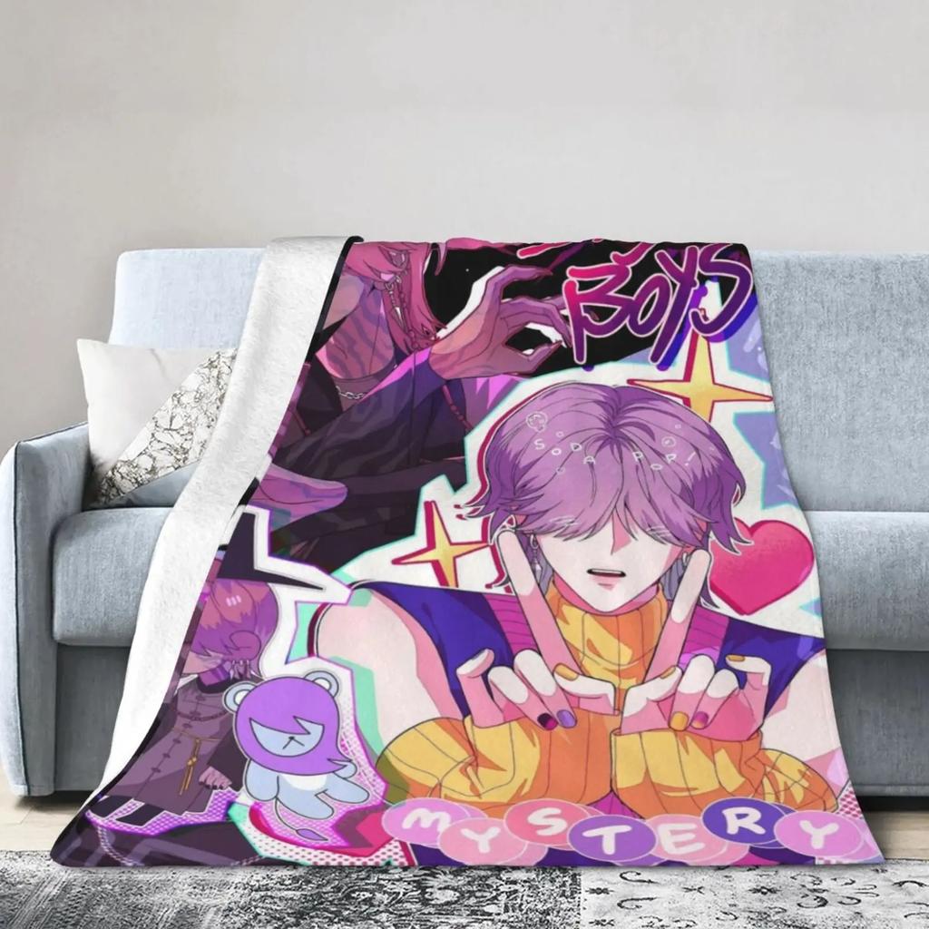 Coole K-Pop Teufelsjäger Saja Boy Flanelldecke Geeignet für Heimbetten und Schulbetten Wohnheim-Essential Heimdekoration