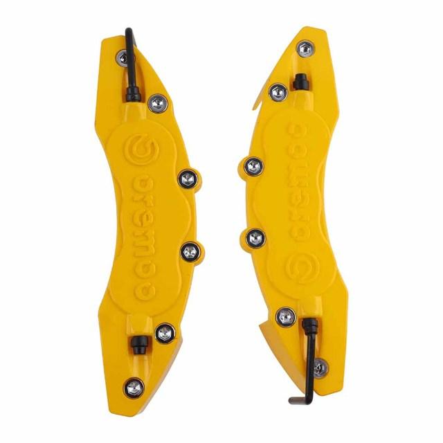 2 τμχ ABS πλαστικό κάλυμμα δαγκάνας φρένων ανθεκτικό στην τήξη Ασημένιο λογότυπο χρωμίου για Mercedes Benz AMG GLK GLA ABCE