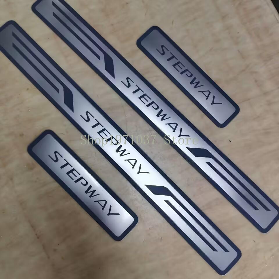 Car Accessories 2013-2023 For Dacia Sandero 2 Stepway Stainless Door Sill Car Door Cover Outside Door Sill Protector Plate