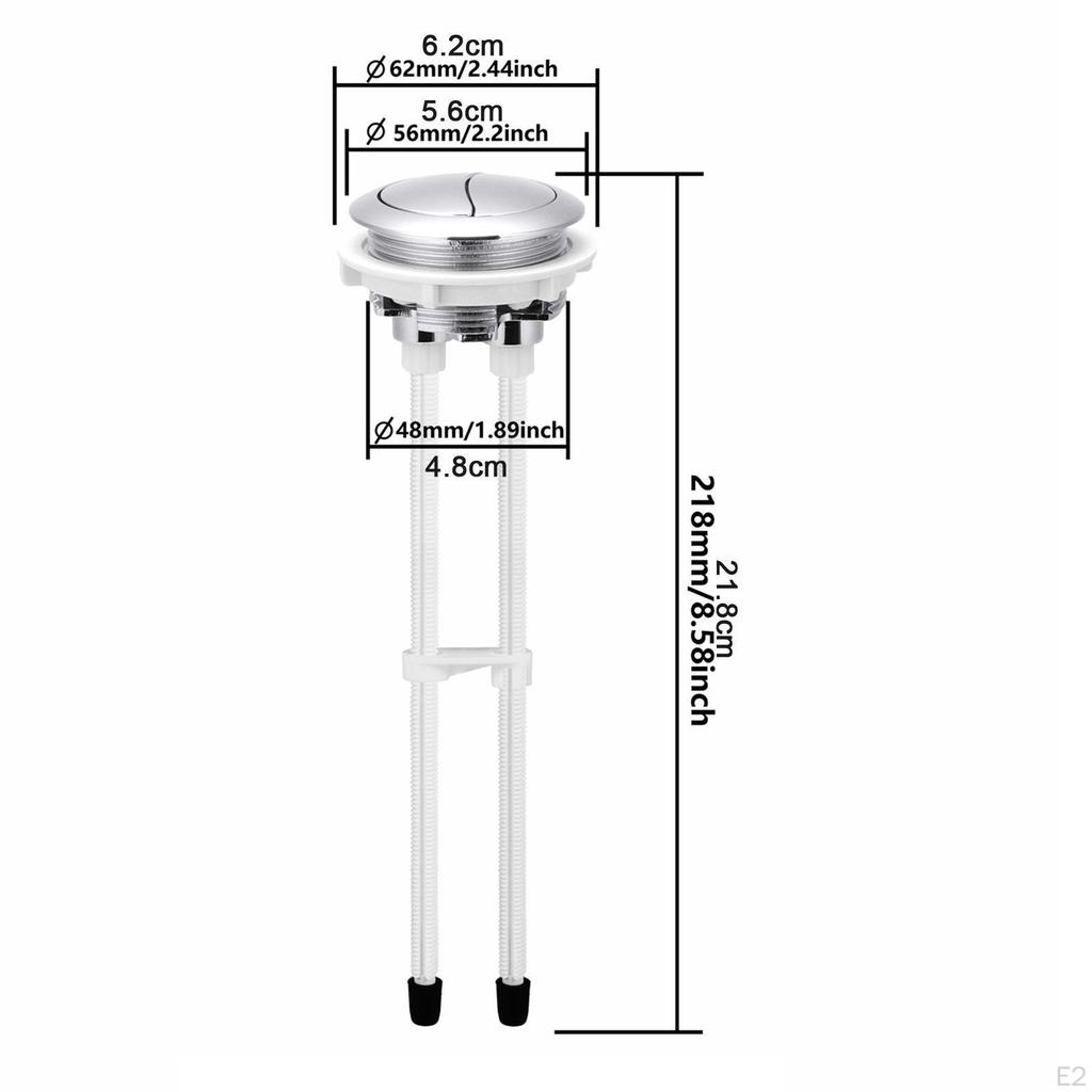 48mm Toilet Tank Flush Button Double Push Wear Resistant Multiuse Water