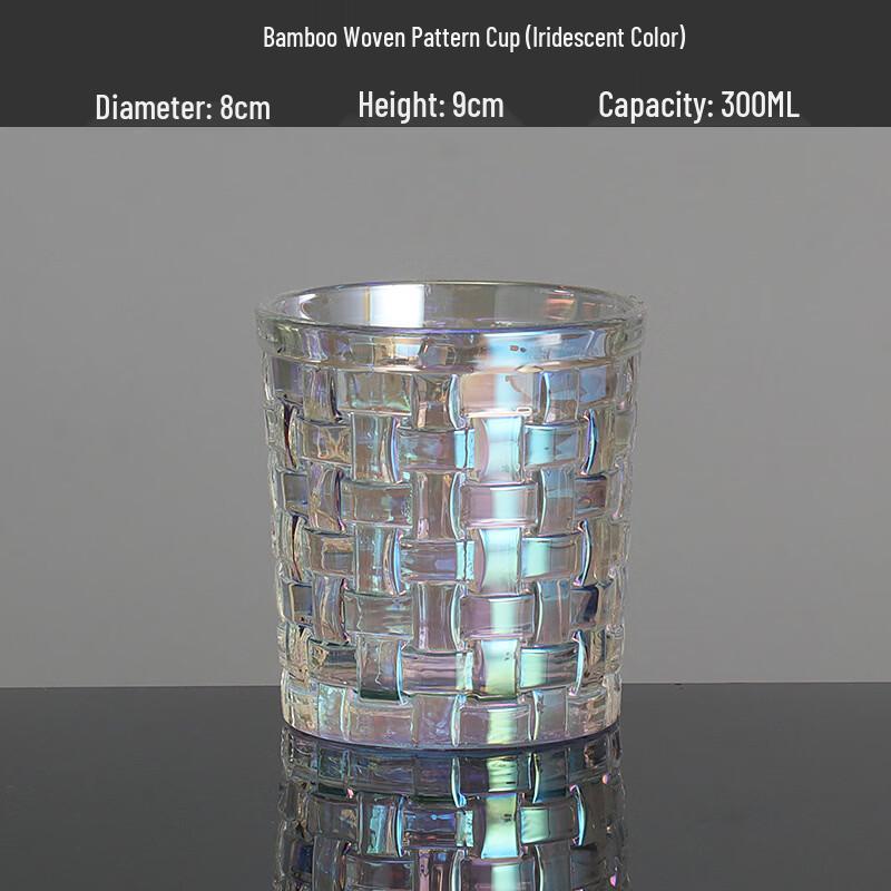 

Shangqi Woven Pattern Dazzling Color Glass Mouthwash Cup Set