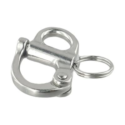 Nerezová rychloupínací kotevní řetěz s okem, otočný háček, námořní, samosvorná spona, tmavě modrá, 52 mm