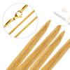Plain Chain Necklace 2mm with Chain Corn Chain Fashion Thick Chain Stainless Steel Plated 18K Gold Necklace