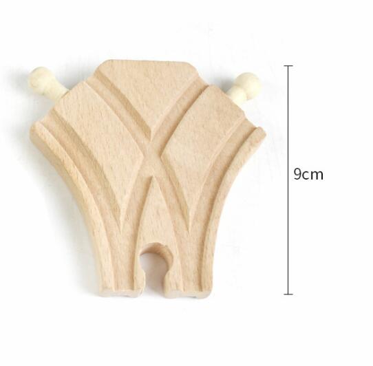 Wooden Railway Track Accessories Beech Wood Train Track Parts Compatible with Thomas and Major Brands Toys