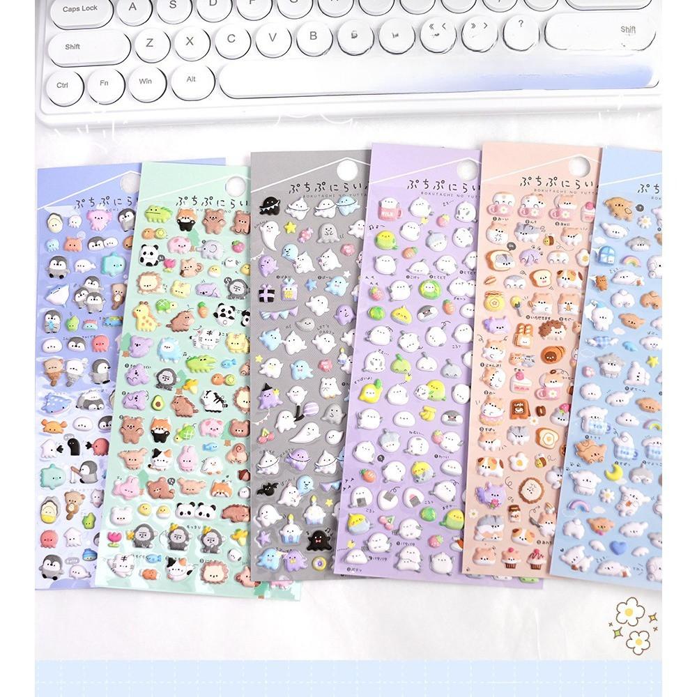 3D Animal Stereo Stickers (6 Pieces) - Kids' Cartoon Reward Decals for Handicraft Decoration BulingBulingStickers Store