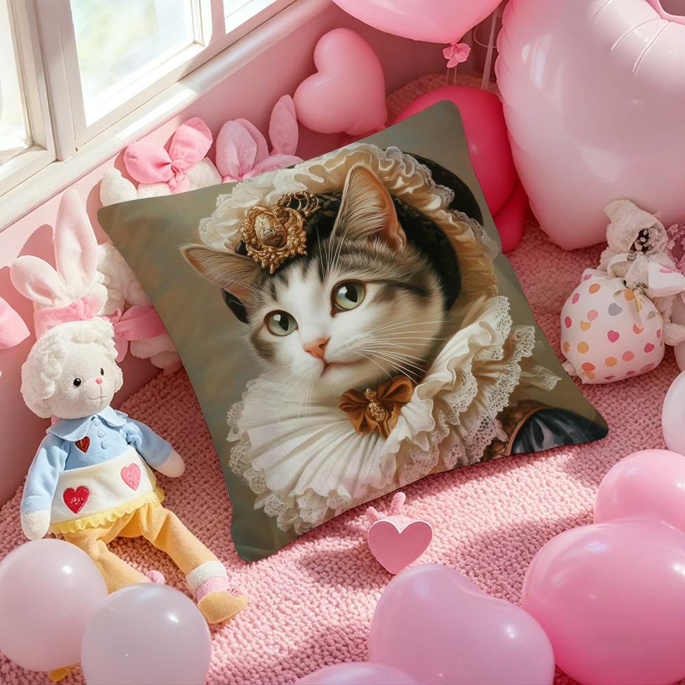 Cute Cat Printing Decorative Cushion Cover Pattern Printed Pillowcase for Living Room Sofa Cushion Cover & Bedroom Decor