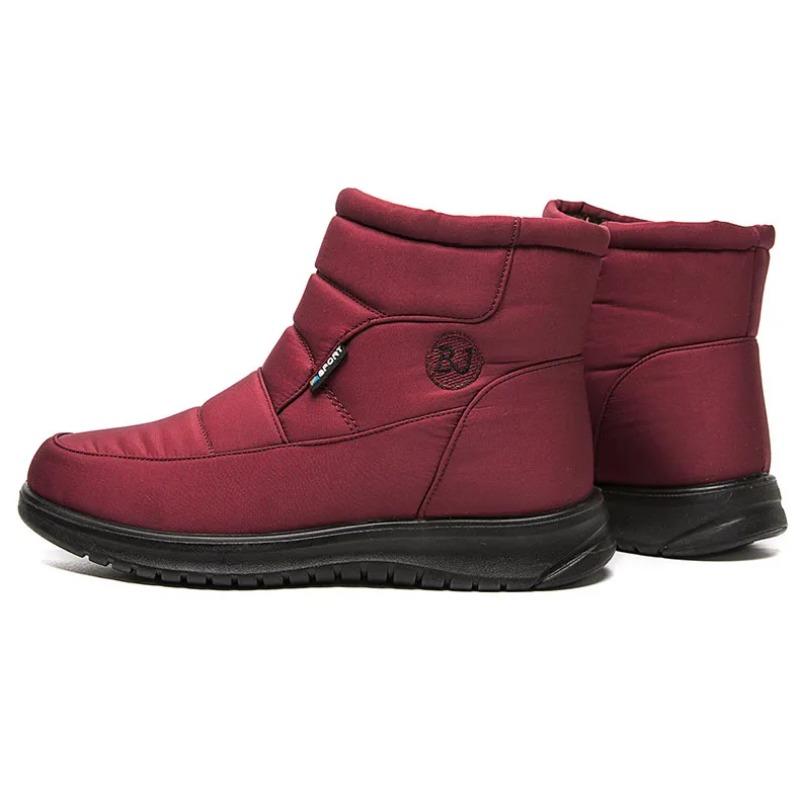Women's Boots 2025 Winter Shoes For Women Ankle Boots Warm Fur Botas Mujer Waterproof Low Heels Snow Boots Winter Flat Shoes