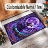 Witchcraft Theme Crystal Velvet Rug Personalized Custom Name Text Soft Floor Mat Home Decor
