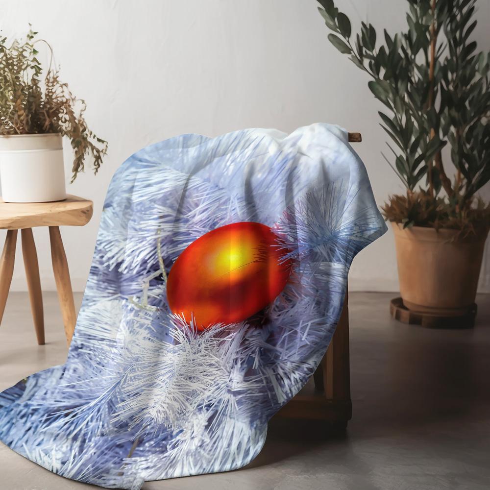 Tuniu Winter Snowflake Throw Blanket Soft Cozy Fleece Throw Blanket for Sofa Bed Bedroom Home Decor 75x90cm