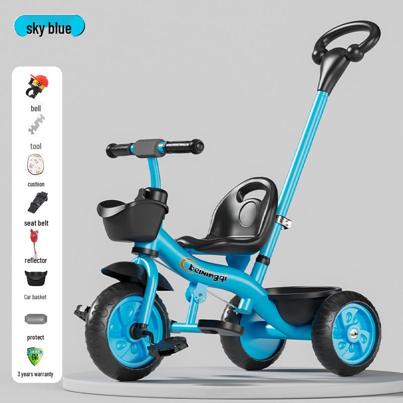 Children's Tricycle & Stroller: Infant Toddler Pedal and Walker