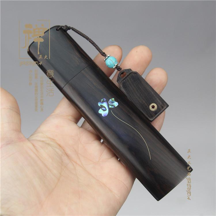 Ebony Wood Incense Storage Box for 10cm Sandalwood Incense Sticks about 10g Cultural and Creative Incense Bucket Arts and Crafts