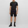 HUGO BOSS Polo Shirts Men's Black Polo Collar Moderate Straight Fit 50469245-006