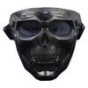 Riding Face Cover Goggles Glasses Skull Shape ABS Frame PC Lens for Eye Protection