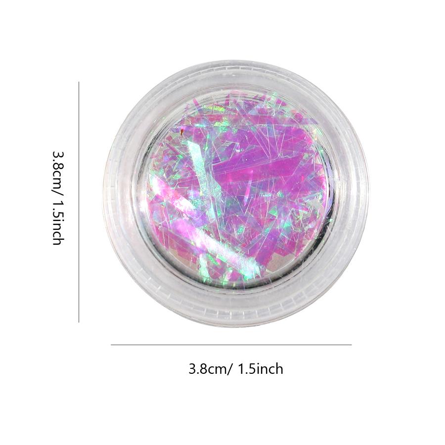 Aurora Fairy Nail Art Foil, Irregular Holographic Glass Paper Nail Decals, No Cutting Needed