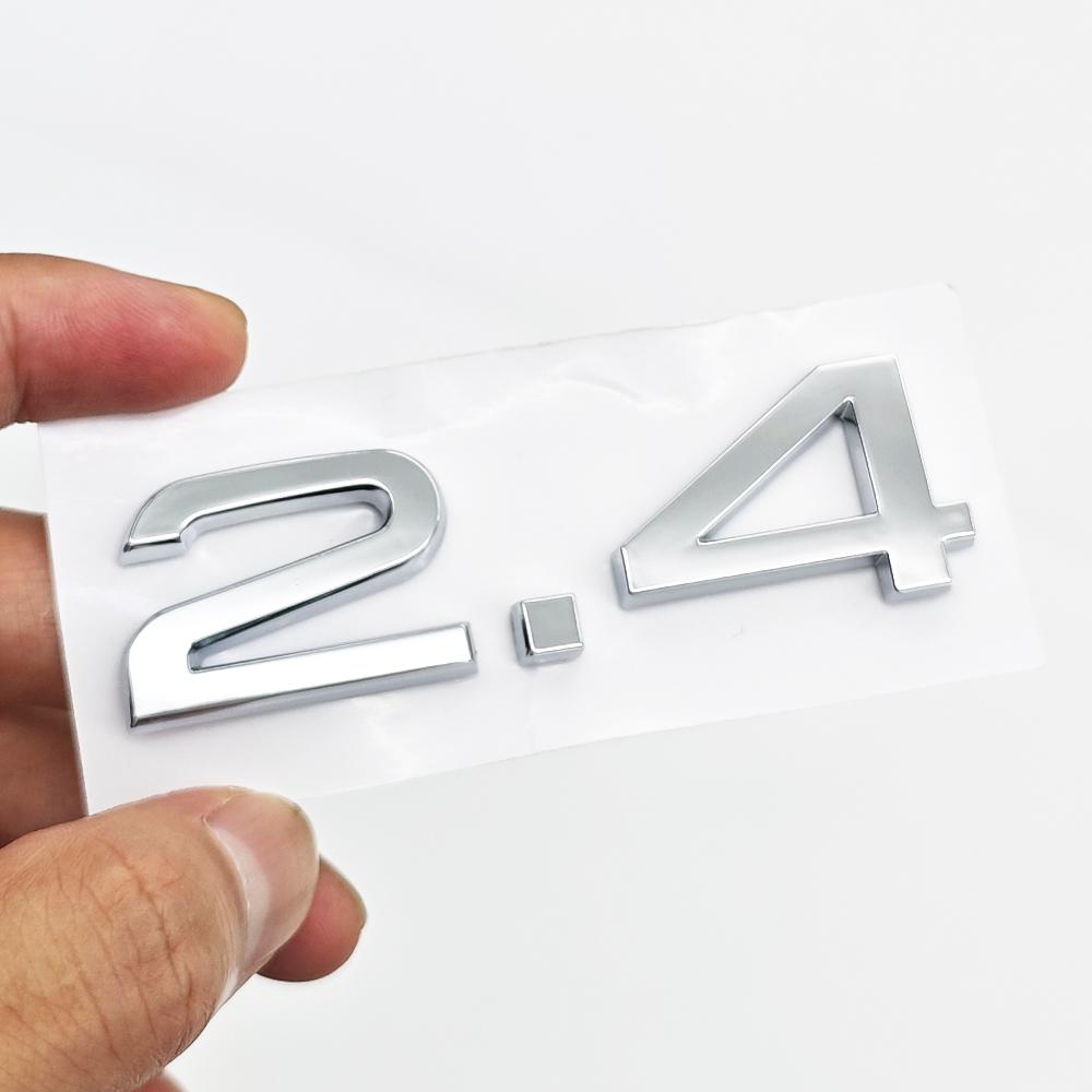 3D ABS Car Sticker Chrome Black Letters 2.4 3.2 3.6 4.2 Logo Emblem Trunk Badge for qaz19 A3 A4 A5 A6 A7 A8 Q3 Q5 Q7 Accessories